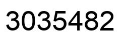 Number 3035482 black image