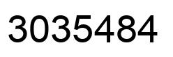 Number 3035484 black image