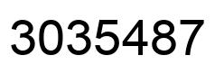 Number 3035487 black image
