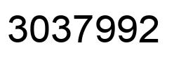 Number 3037992 black image