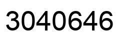 Number 3040646 black image