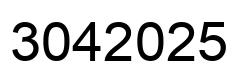 Number 3042025 black image