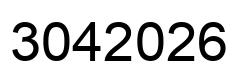 Number 3042026 black image
