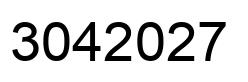 Number 3042027 black image