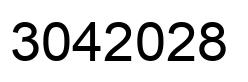 Number 3042028 black image