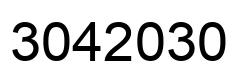 Number 3042030 black image