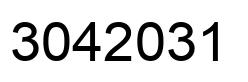 Number 3042031 black image