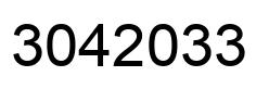 Number 3042033 black image