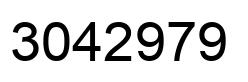 Number 3042979 black image