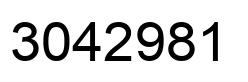Number 3042981 black image
