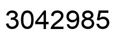 Number 3042985 black image