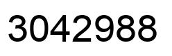 Number 3042988 black image
