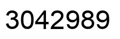 Number 3042989 black image