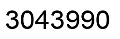 Number 3043990 black image