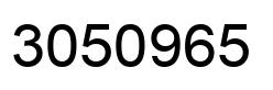 Number 3050965 black image