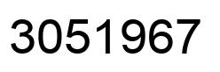 Number 3051967 black image