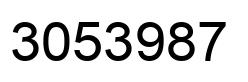 Number 3053987 black image