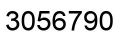 Number 3056790 black image