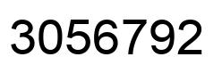 Number 3056792 black image