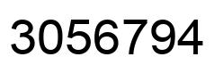 Number 3056794 black image