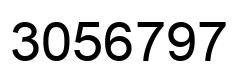 Number 3056797 black image