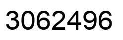 Number 3062496 black image