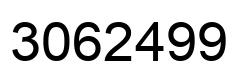 Number 3062499 black image