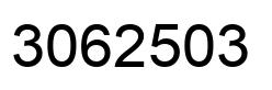 Number 3062503 black image