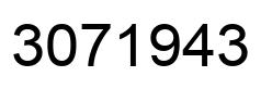 Number 3071943 black image