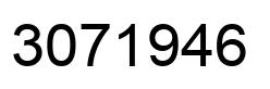Number 3071946 black image