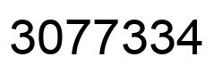 Number 3077334 black image