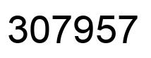 Number 307957 black image