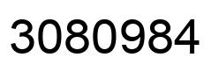 Number 3080984 black image