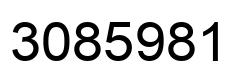 Number 3085981 black image