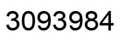 Number 3093984 black image