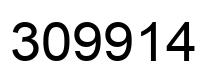 Number 309914 black image