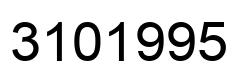 Number 3101995 black image