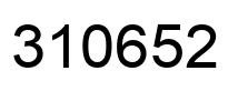 Number 310652 black image