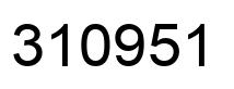 Number 310951 black image