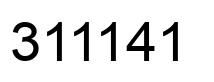 Number 311141 black image
