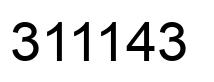 Number 311143 black image