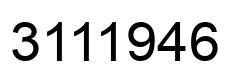 Number 3111946 black image