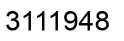 Number 3111948 black image