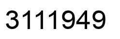 Number 3111949 black image