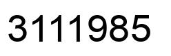 Number 3111985 black image