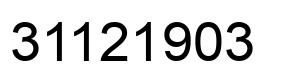Number 31121903 black image