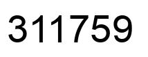 Number 311759 black image