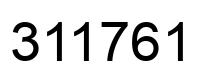 Number 311761 black image
