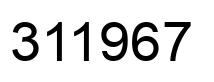 Number 311967 black image