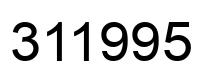 Number 311995 black image